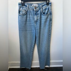 Zara Light Blue Straight Leg Jeans